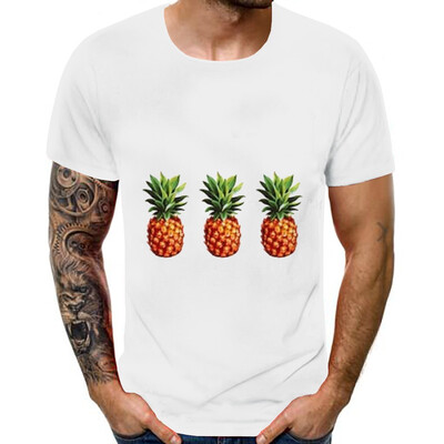 

Toponeto Mens Summer New Style 3D Printed Short Sleeves Fashion Comfort Blouse Top