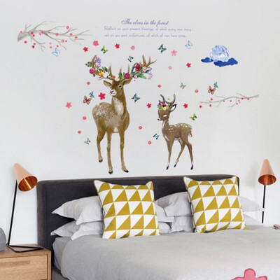 

Cartoon Animal Pattern Wall Stickers Self-Adhesive Removable Peel&Stick Wallpaper Decal Applique Background Decoration
