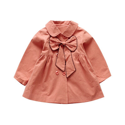 

children clothing windbreaker girls cotton shirts children girls bow autumn coat European&American Style