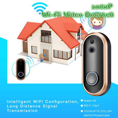 

Goldgray Wireless Smart WiFi Door Bell IR Video Visual Camera Intercom Home Security Kit for Android&Ios