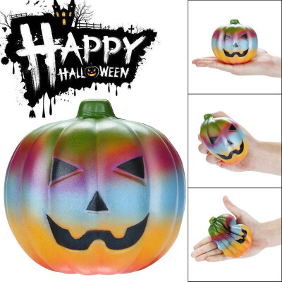 

〖Follure〗Squishies Rainbow Pumpkin Slow Rising Fruits Scented Stress Relief Halloween Toy