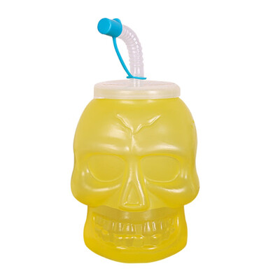 

Plastic Skull Drinking Cup With Lid And Straw Kids Sipper Cup Holiday Party Halloween Party Supplies