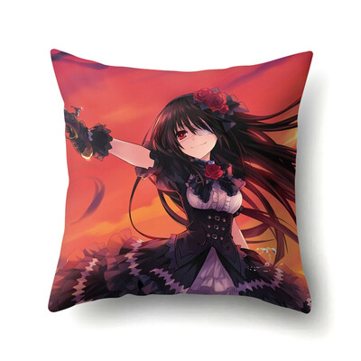 

Japanese Anime Date A Live Throw Pillowcase Decorative Pillow Case Cushion Cover with Double-Sided Pattern