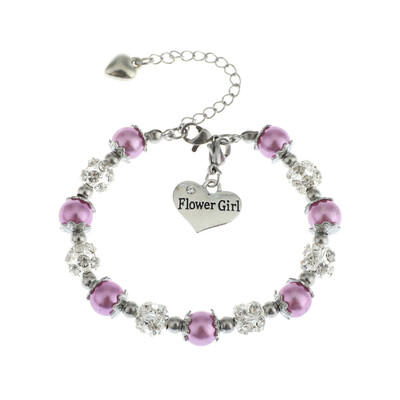 

Granddaughter Bracelet Gift Rhinestone Crystal Balls Faux Pearls Jewelry-3 Color