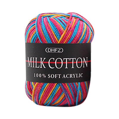 

Siaonvr Colorful Hand Knitting 50g Knitting Crochet Milk Soft Baby Cotton Wool Yarn E