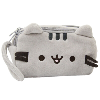 

JPGIF Cat Pencil Case Cute Plush Pen Bag Makeup Pouch Cosmetic Bag Kid Stationery Gift