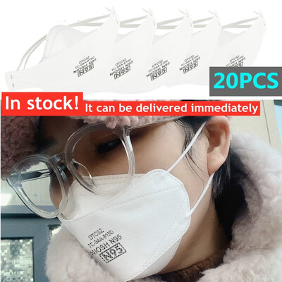 

20Pcs Mask PM25 N95 Nonwoven Mouth Breathable Disposable Face Mask
