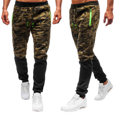 

Gobestart Men Zipper Camouflager Overalls Casual Pocket Sport Work Casual Trouser Pants