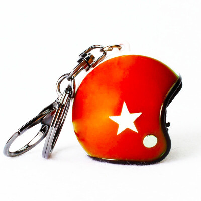 

Creative Motorcycle Safety Helmets Car Auto five-star Keychain Pendant Classic Keyring Keyfob Casque Holder Car Accessories