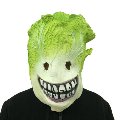 

YIWULACosplay Cabbage Monster Melting Face Latex Costume Collectible Prop Scary Mask