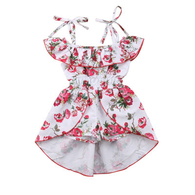 

Newborn Baby Girls Dress Party Princess Pageant Floral Dress Pageant party birthday suspender dress Kid Toddler girl Clothes