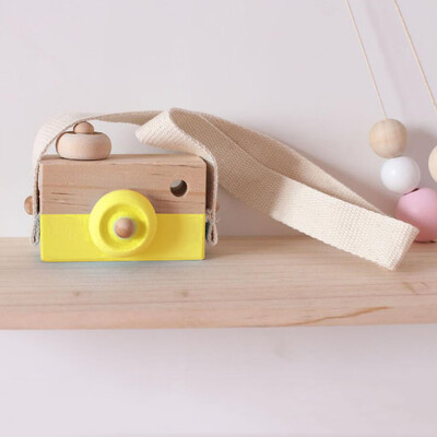 

Siaonvr Wooden Toy Camera Kids Creative Neck Hanging Rope Toy Photography Prop Gift