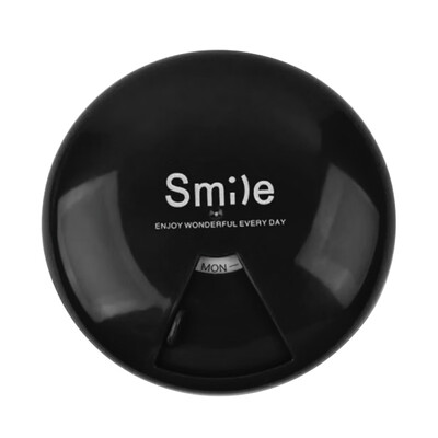 

Portable Medical Kit Rotation Rotating Weekly Travel Medicine Pill Box Round Seven Square Drug Pill Container