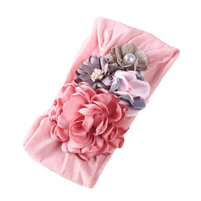 

Cute Baby Girls Princess Soft Flower Hairband Turban Headbands Wedding Party