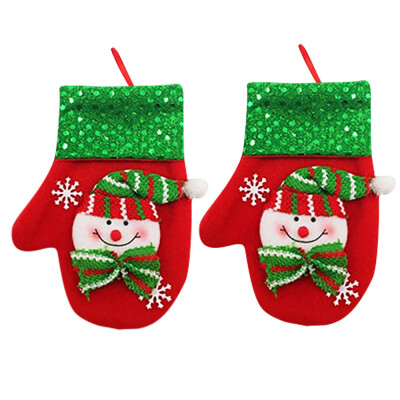 

Gobestart 2Pcs Christmas Xmas Decor Kitchen Tableware Holder Pocket Dinner Cutlery Bag