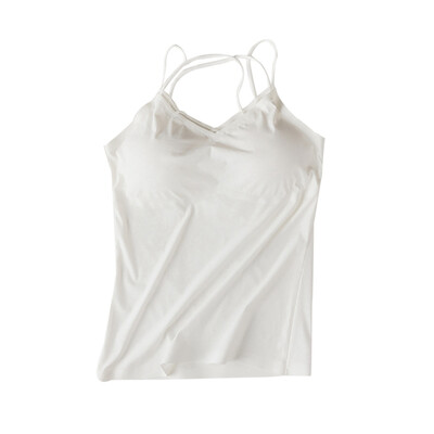 

Summer Women Sexy Sleeveless Female Pad Short O Neck Solid Lace Patchwork Slim Vest