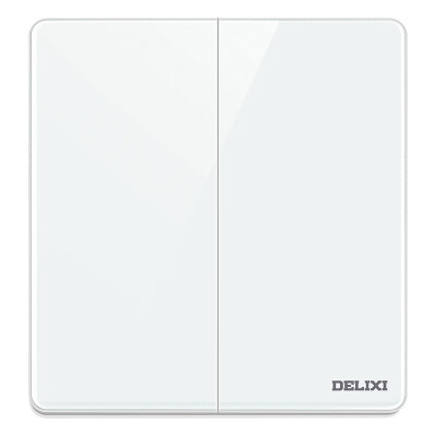 

Delixi DELIXI switch socket panel double open two open double control switch porcelain white color glass plate