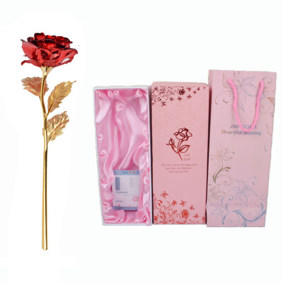 

Gobestart Mothers Day Decoration Gift Foil Plated Rose Gold Rose Lasting Forever
