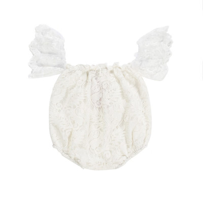 

Summer Casual Jumpsuit Baby Girl White Cotton Sleeveless Lace Rompers Kids Toddler Bodysuit