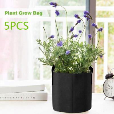 

5 Plant Pots Grow Bags with Handles 3 5 7 Gallon