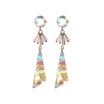 

Elegant Colorful Triangle Acrylic Earrings