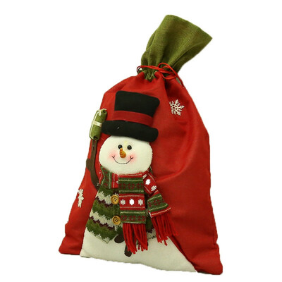 

Burlap Candy Gift Bag Christmas Santa Bag Snowman Decor Funny Bag Houehold Decoration Christmas Decoration Storage Bag