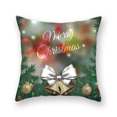 

Christmas Series Throw Pillow Cover Soft Peach Velvet Decorative Pillowcase With Zipper Holiday Home Decorations