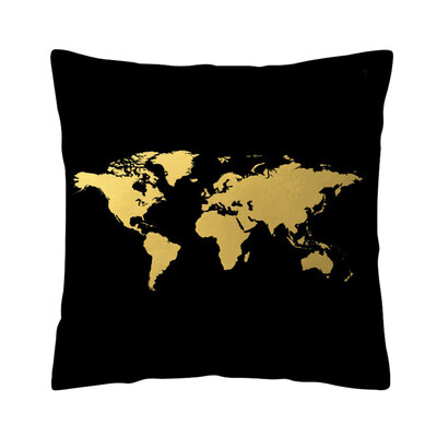 

〖Follure〗Rose Black Gold Cushion Cover Square Pillowcase Home Decoratio