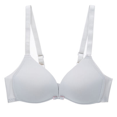 

70-85AB Cup Fashion New Sexy Thin Section Gathered Bra Solid Color Girl Without Steel Ring Bra