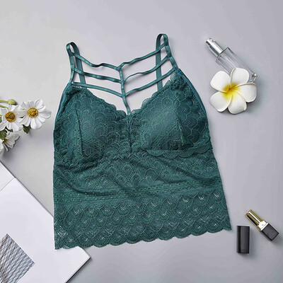 

Sexy Women Lace Floral Hollow Camisole V-Neck Tank Tops Bandage Spaghetti Ladies Camisole Crop Top