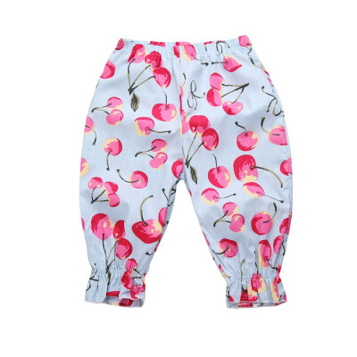 

1-11T Summer New Fashion Children Mosquito-proof Pants Boys Girls Floral Harem Pants Kids Cotton Linen Casual Soft Trousers