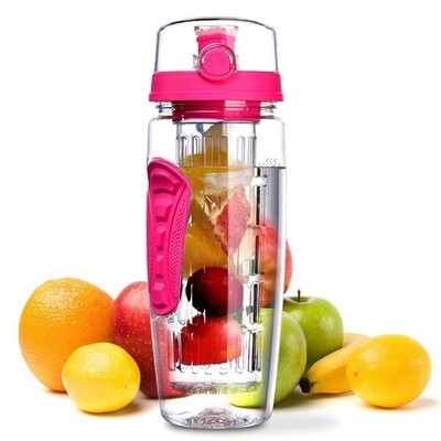 

1000ml Fruit Infusing Infuser Water Bottle BPA Free Plastic Sports Detox Health