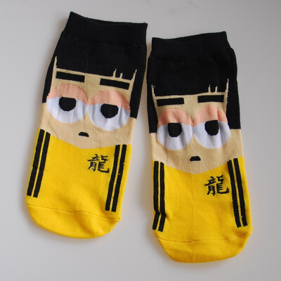 

Heros No Show Socks Superman Batman Captain America Arrowman Bruce Lee Character Invisible Cotton Happy Socks