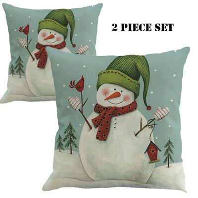 

Tailored Merry Christmas Pillow Cases Linen Sofa Cushion Cover Home Decor Pillow Core