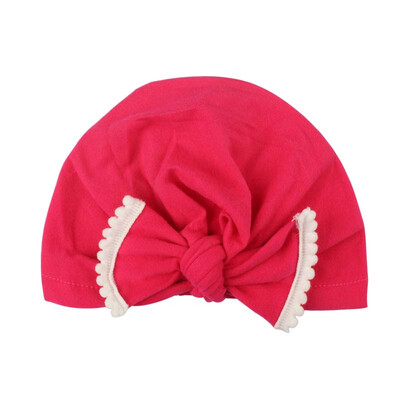 

Newborn Baby Girl Hat Soft Cute Turban Knot Hospital Hats Toddler Solid Bowknot Caps Headwear