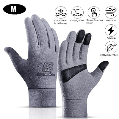 

Kyncilor Outdoor Winter Thickening Gloves Anti-Skidding Screen-Touching Polar Fleece Warm-Keeping Gloves Windproof Cycling Riding