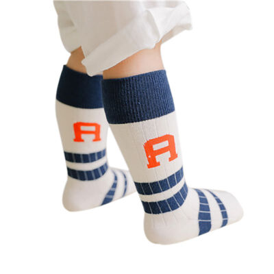 

Baby Boys Girls British Wind Striped Letters Children Socks Kids Anti-slip Sports Socks New Cotton Soft Breathable Sock 0-6Y