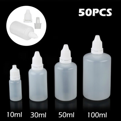 

3050PCS 103050100ml White Empty Plastic Squeezable Dropper Bottles Eye Care Liquid Container