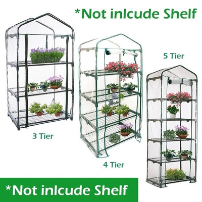 

345-Tier Transparent Rectangle Waterproof PVC Warm Garden Tier Mini Household Plant Greenhouse Cover without Iron Stand