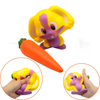 

YIWULACute Rabbit Carrot Stress Reliever Scented Super Slow Rising Kids Squeeze Toy