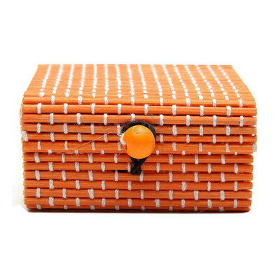

Square Bamboo Ring Necklace Earrings Bamboo Wooden Case Jewelry Storage Boxes Holder Gift