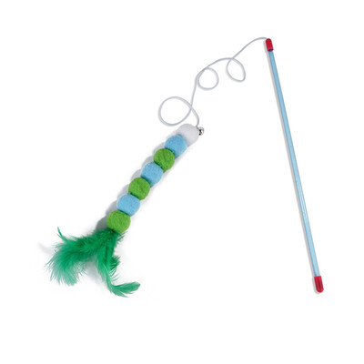

Gobestart Kitten Cat Toy Interactive Toy Soft Feather And Bell Beading Cat Toy