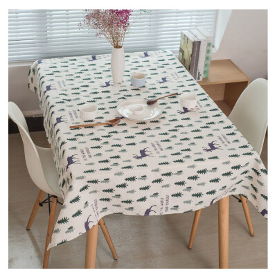 

Gobestart Merry Christmas Snowflakes Rectangular Printed Fabric Tablecloth 140140cm GN