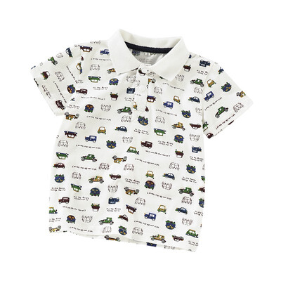 

2-7T Kids Boys Summer Cotton Cartoon Print T-shirt Tops Blouse Short Sleeve Casual Tee Shirts