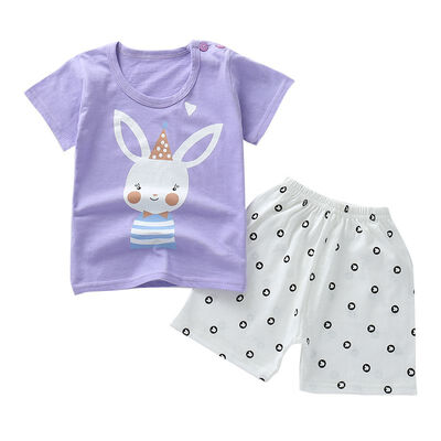 

Fashion Summer Baby Boys Girls Short Sleeve Cartoon Print Tops T-shirt Shorts Toddler Casual Outfits Clothes Sets New