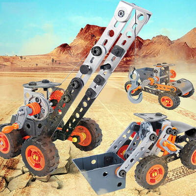 

YIWULAChildren DIY Assembled Puzzle Screw Building Block Truck Educational Toy Gift
