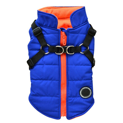 

Small Dog Vest Harness Pet Winter Warm 2 In 1 Outfit Padded Jacket For Small Puppy Dogs Pet Printed Cold Weather Coat
