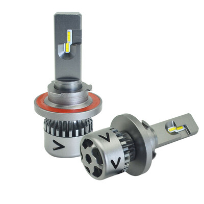 

2Pcspair V11 H13 Auto Bulbs 6000k White 2-Side Design Fog Lights Automobiles 72w 8000lm Headlight