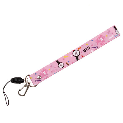 

CAR-TOBBY BTS BLACKPINK Lanyard Bangtan Boys Key chain badge Holder Mobile Phone Straps
