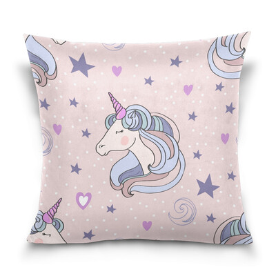 

ALAZA Throw Pillow Cover 16 X 16 inch Christmas Gift Cushion Cover with Lovely Unicorn Printed Pillowcase